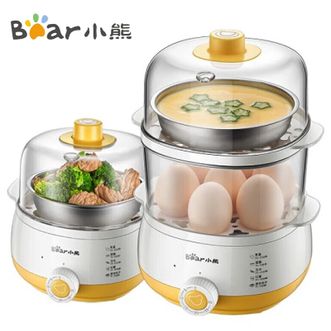 小熊/Bear  煮蛋器  【蒸笼+蒸碗】双层家用蒸蛋器迷你自动断电煮鸡蛋早餐神器  ZDQ-A14R1