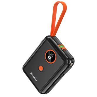 纽曼（Newmine）  自带线充电宝  22.5W超级快充移动电源  10000毫安时  黑色