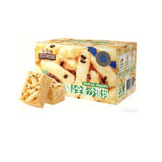 三只松鼠  无糖沙琪玛0糖500g多口味全麦苦荞休闲零食小吃传统糕点心