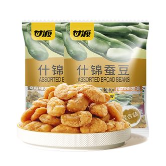 甘源  蚕豆兰花豆 三口味混合500g*5袋（香辣味+蟹黄味+酱汁牛肉味）三味集结 一次尝遍超满足