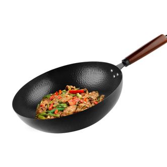 欧锐铂 铁器世家捶打铁锅炒锅 