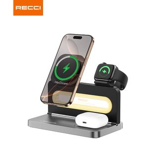 RECCI  RCW-49无线充支持手表耳机适用手机多功能三合一