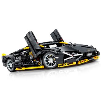 森宝积木积械狂飙跑车拼装跑车模型男孩玩具成年男朋友生日儿童节送礼物黑影跑车701954