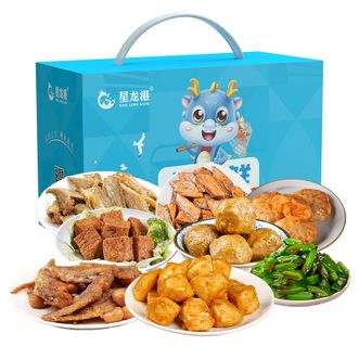 星龙港海鲜零食大礼包即食海鲜零食零食礼包礼品海之鲜零食大礼包1100g