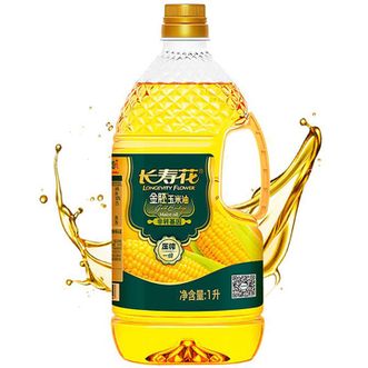 长寿花LONGEVITY FLOWER  金胚玉米油1L 非转基因物理压榨一级