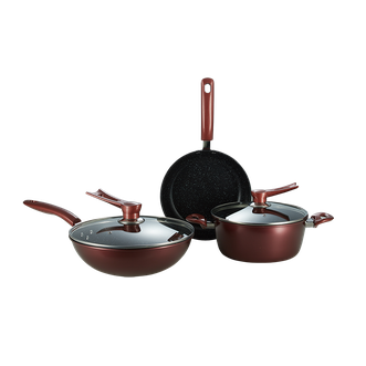 德世朗（DESLON）  锅具套装乐炫精铁不粘锅三件套 DFS-TZ106B