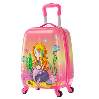 Surelaptop拉杆箱儿童登机箱男女孩小型轻便旅行箱小学生皮箱4316 18英寸 美人鱼
