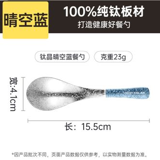 炊大皇（COOKER KING）  纯钛勺子汤勺吃饭汤勺餐勺轻奢勺子
