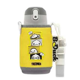 膳魔师（THERMOS）  316L双盖吸管直饮保温杯 550ml大容量TCKA-553FS 黄色/灰蓝色两款可选