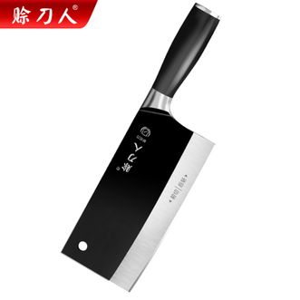 赊刀人  不锈钢锋利家用黑金刚厨师切菜刀砍骨斩切两用刀