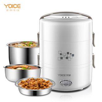 优益/Yoice  三层电热饭盒2L大容量 保温加热饭盒 便当盒 Y-DFH16