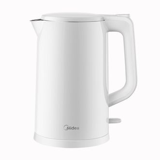 美的/Midea  电热水壶 1.7L大容量家用烧水壶双层防烫电水壶