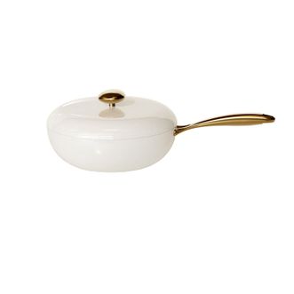 温仑山/VELOSAN  鹅卵石超钛轻不粘炒锅炒菜锅32cm三代VP-3ECG01明火电磁炉电陶炉通用 钛结晶釉面工艺