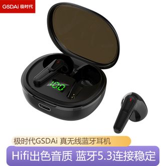 极时代  真无线蓝牙耳机 蓝牙5.3半入耳式触控运动游戏跑步耳机GT-E1