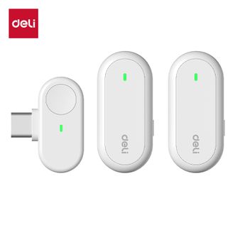 得力/Deli  MN502领夹麦克风 直播主播短视频户外拍摄收录音麦