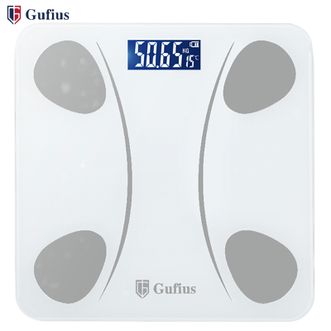 古菲斯（GUFIUS）  体脂秤智能体重秤家用脂肪秤 称体重脂肪测量仪 健康秤人体秤体脂称体重称脂肪称电子称电子秤GFTZ-8018白色