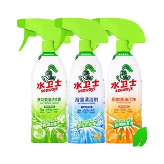 水卫仕/SEAWAYS  家居除菌清洁浴室 厨房 冰箱清洁剂3件套 WS06-ZS