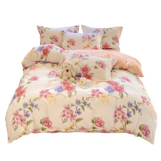 宜恋  加厚全棉四件套 40 支纯棉保暖1.8米床适用 冬季裸睡专用 花雅图