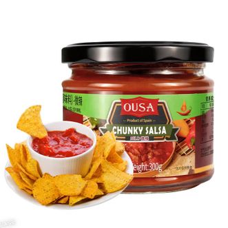 欧萨/OUSA  西班牙原装进口 莎莎酱300g 鸡肉卷taco塔可salsa玉米片蘸酱辣酱