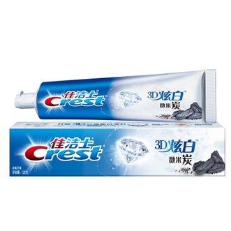 佳洁士牙膏3D炫白微米炭牙膏120g（新老包装随机发货）