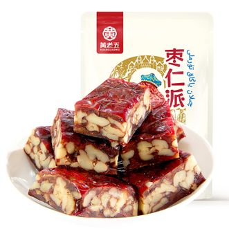 黄老五  黄饱饱枣仁派  208g/袋  核桃枣仁红枣健康小零食