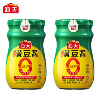 海天  0添加黄豆酱800g*2瓶零添加下饭酱炒菜拌面调味酱大酱