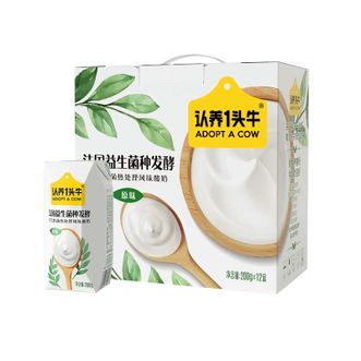 认养一头牛ADOPT A COW  常温原味酸奶200g*12盒*1箱