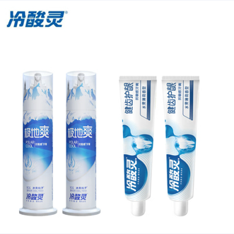 冷酸灵  牙膏组合套装 极地爽+健齿护龈牙膏共630g4支