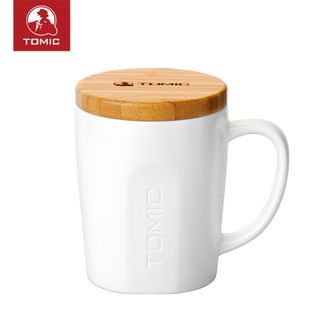 特美刻（TOMIC）  创意马克杯400ML大容量牛奶杯 带盖陶瓷杯子情侣水杯居家办公室咖啡杯