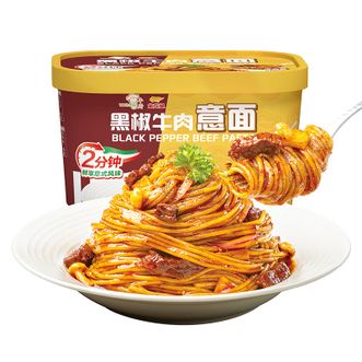 金龙鱼  方便速食 免蒸煮 2分钟即食 意大利面280g 黑椒牛肉鲜意面/280g*3盒