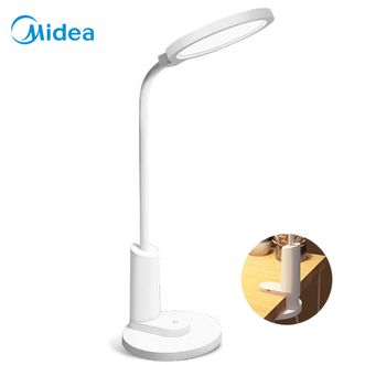 美的（Midea）便携LED充电小台灯学习学生书桌阅读灯宿舍寝室卧室床头灯 【台夹两用】 J4