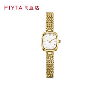 飞亚达/Fiyta  专柜同款 复古小金表 手表女 小巧石英表轻奢（L865020.GWG）