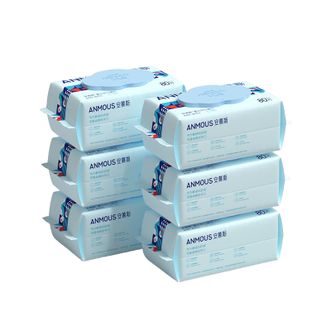 安慕斯（Anmous）  “布一样”厚手口屁湿巾80抽*6包 A-BYYSJ80-6