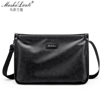 马莎兰缇/MashaLanti  单肩包男士大容量斜挎包男士潮流多隔层可装ipad商务休闲男背包 M235311W30164A