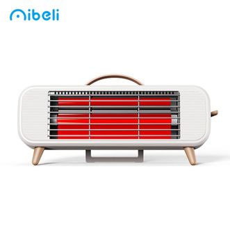 米贝丽（mibeli）  红外取暖器电暖器暖风机 即开即热电热扇暖气机家用电器冬季加热器电暖气HW01白色
