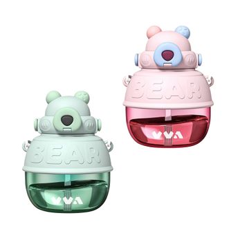 婴侍卫（BBG+）  儿童大容量Tritan水杯  时尚萌熊大肚杯  VVA1003  颜色随机