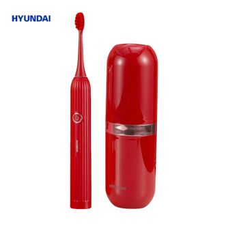 HYUNDAI  吉祥鸿运声波电动牙刷套装中国红配洗漱杯高频马达IPX7防水超长续航