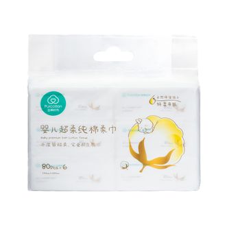 全棉时代  婴儿超柔50gsm,200X150mm80片/包,6包/袋