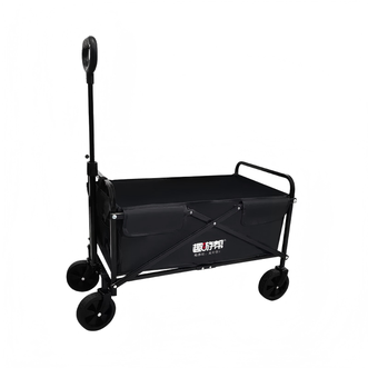 趣游帮  80L露营推车可折叠营地拖车户外野营车手拉车小推车野餐车 YB01黑色