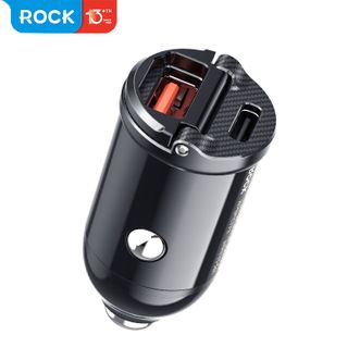 ROCK  隐形手提双口快充车充 车载充电器 H18 C13-F