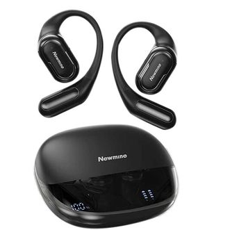 纽曼（Newmine）  ENC降噪防水蓝牙耳机挂耳式无线运动跑步耳机超长续航适用于华为苹果 星空黑【7级防水】