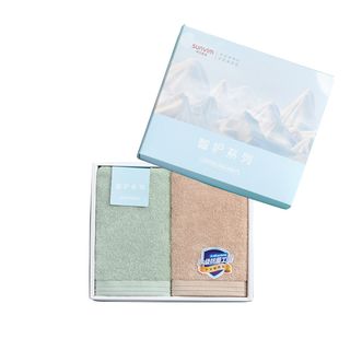 孚日  毛巾2条装 艾美利亚5A抗菌毛巾礼盒 颜色随机发货 SUN22603-B