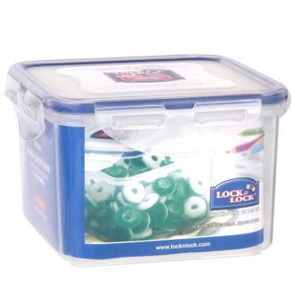 乐扣乐扣（LOCK&amp;LOCK）  塑料保鲜盒微波炉饭盒密封盒便携便当盒正方形水果盒家用储物碗HPL855保鲜盒容量860毫升