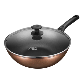 爱仕达（ASD）  仿生荷叶工艺 轻油少烟不粘炒锅 一锅多用 32cm