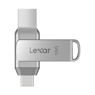 雷克沙/Lexar  256GB Type-C USB3.2 Gen1高速金属手机U盘 便携双接口旋转优盘闪存盘D40T 手机电脑两用