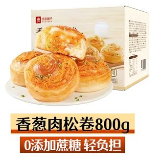 良品铺子   【咸香松软】香葱肉松卷800g         0蔗糖