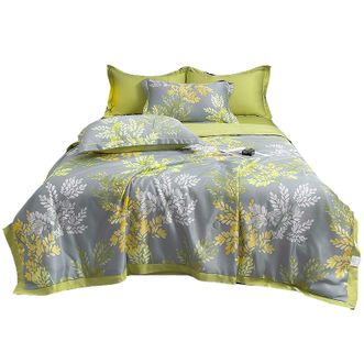 宜恋  清爽凉感空调被 舒爽凉感家用夏被 薄被子150*200cm知夏-绿AJF