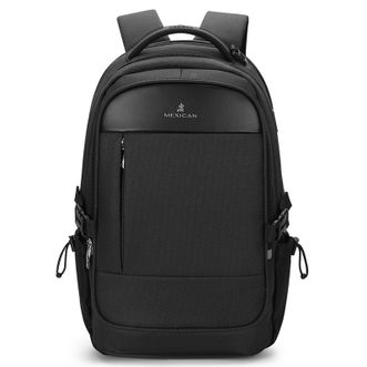 稻草人双肩包男女17.3英寸大容量笔记本电脑包多功能旅行出差背包防泼水商务休闲学生书包MMJB01201151黑色
