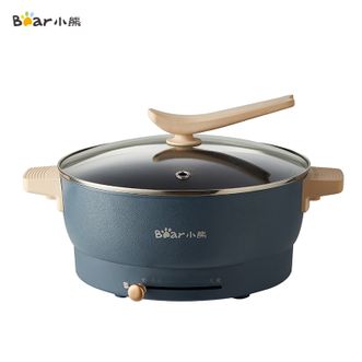 小熊/Bear  电热火锅5L家用鸳鸯火锅不粘锅速热多功能一体锅
