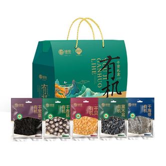 绿帝  有机干贝菌菇类干货礼盒970g